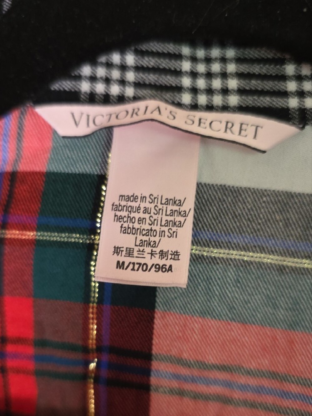 Victoria's Secret Women's Plaid Flannel Pajama Romper Long Sleeve Button Front M - Picture 2 of 6